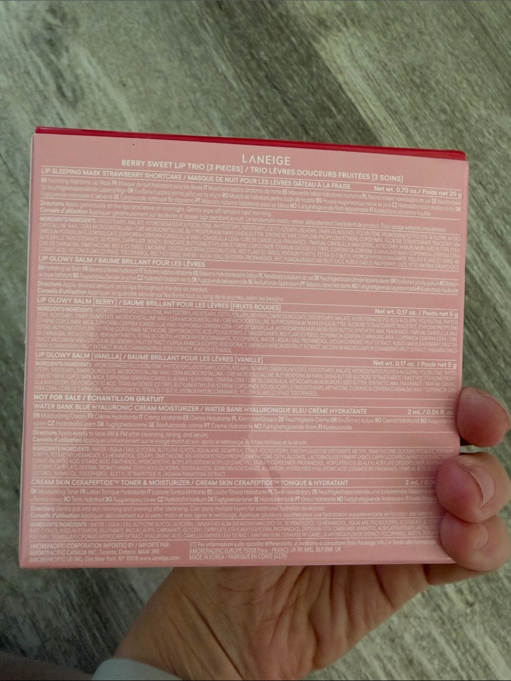 LANEIGE Pink and Beige Lip Care Trio - Berry & Vanilla - Picture 6 of 6